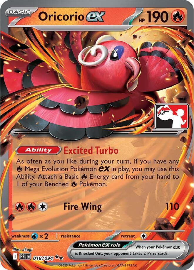 Oricorio ex (018/094) [Prize Pack Series Nine] Pokemon Single Pokémon  | Multizone: Comics And Games