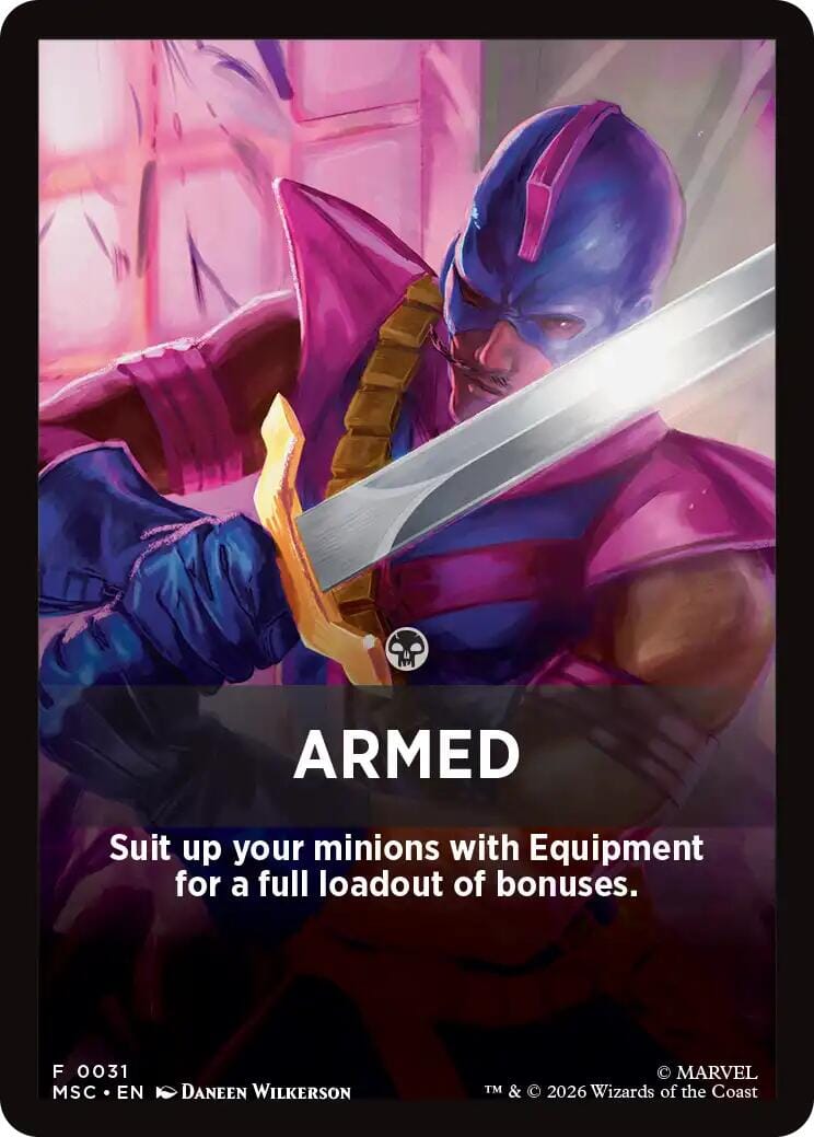 Armed Theme Card [Marvel Super Heroes Commander] MTG Single Magic: The Gathering  | Multizone: Comics And Games