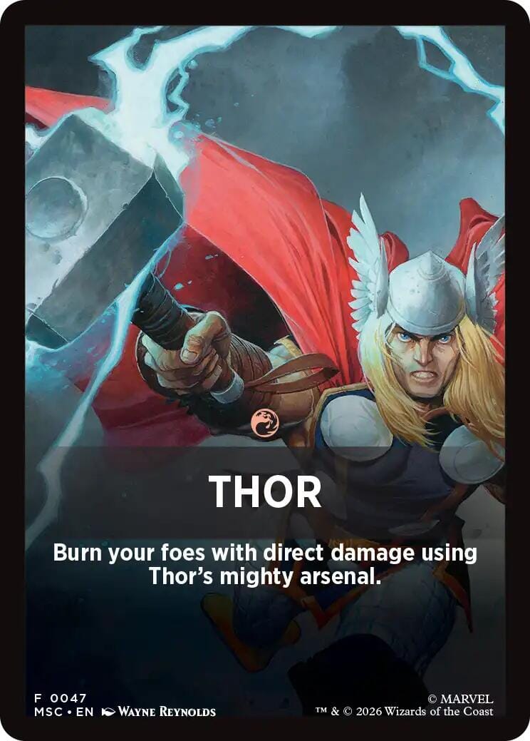Thor Theme Card [Marvel Super Heroes Commander] MTG Single Magic: The Gathering  | Multizone: Comics And Games