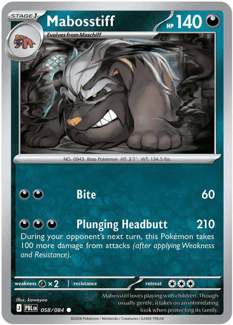 Mabosstiff (058/084) [Mega Evolution: Pitch Black] | Multizone: Comics And Games
