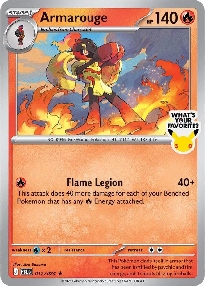 Armarouge (012/084) (What's Your Favorite Stamp) [Mega Evolution: Pitch Black] Pokemon Single Pokémon  | Multizone: Comics And Games