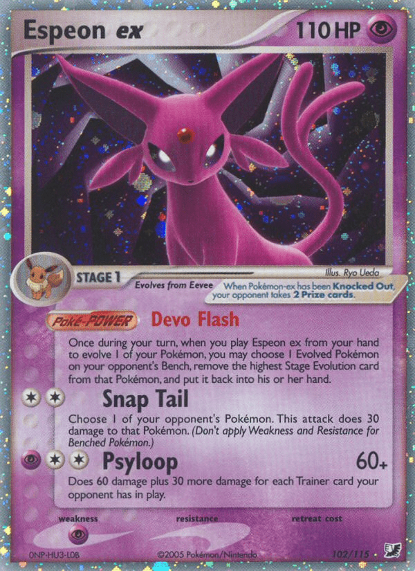 Espeon ex (102/115) [EX: Unseen Forces] Pokemon Single Pokémon  | Multizone: Comics And Games