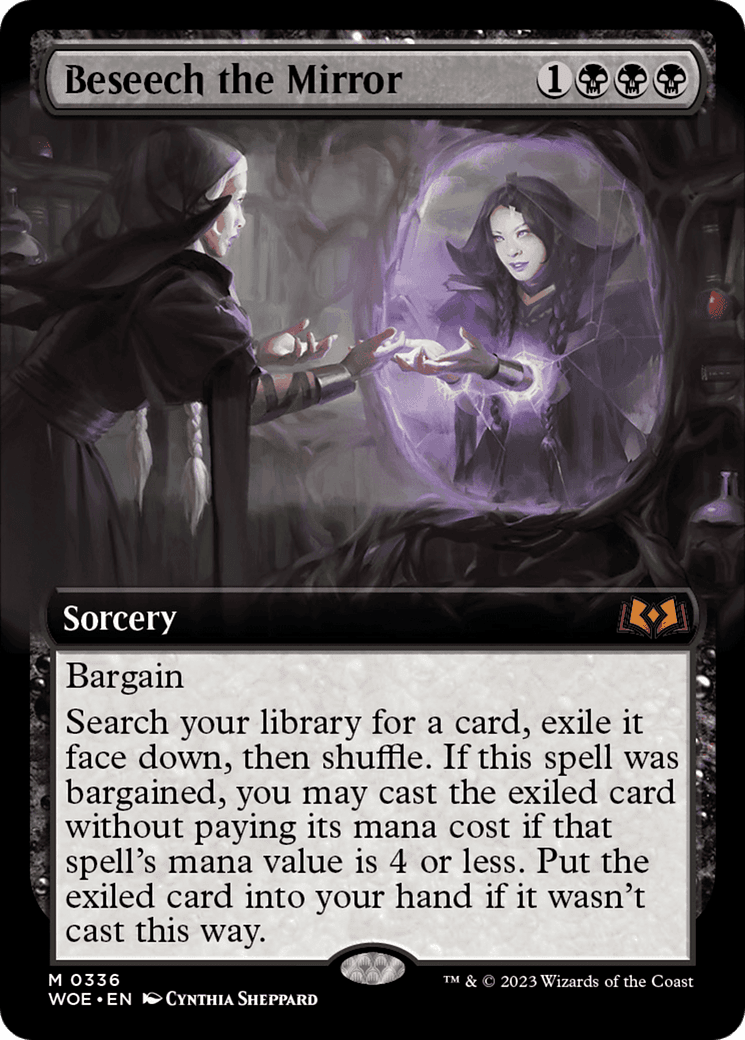 Beseech the Mirror (Extended Art) [Wilds of Eldraine] MTG Single Magic: The Gathering  | Multizone: Comics And Games