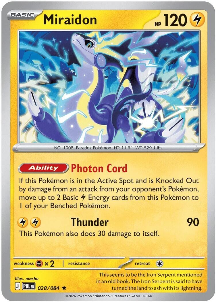 Miraidon (028/084) (Deck Exclusive) [Mega Evolution: Pitch Black] Pokemon Single Pokémon  | Multizone: Comics And Games