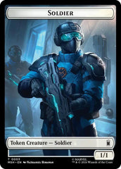 Soldier // Robot Villain Double-Sided Token [Marvel Super Heroes Tokens] MTG Single Magic: The Gathering  | Multizone: Comics And Games