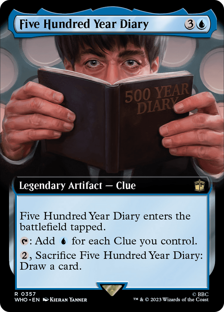 Five Hundred Year Diary (Extended Art) [Doctor Who] MTG Single Magic: The Gathering  | Multizone: Comics And Games