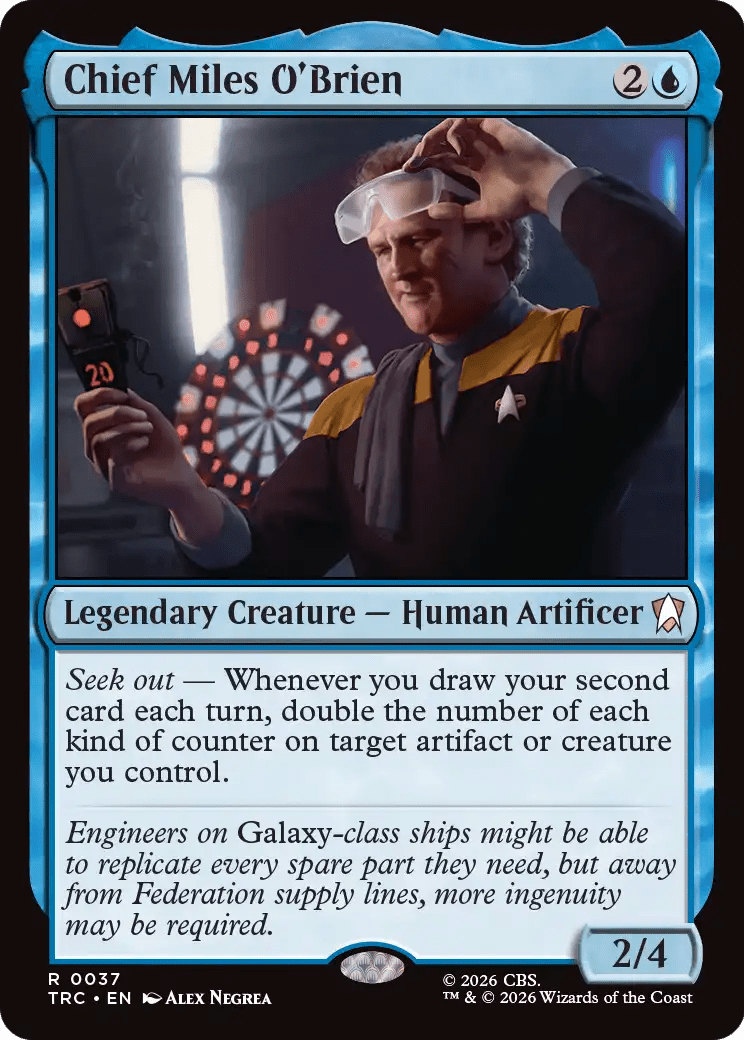 Chief Miles O'Brien (Surge Foil) [Star Trek Commander] MTG Single Magic: The Gathering  | Multizone: Comics And Games