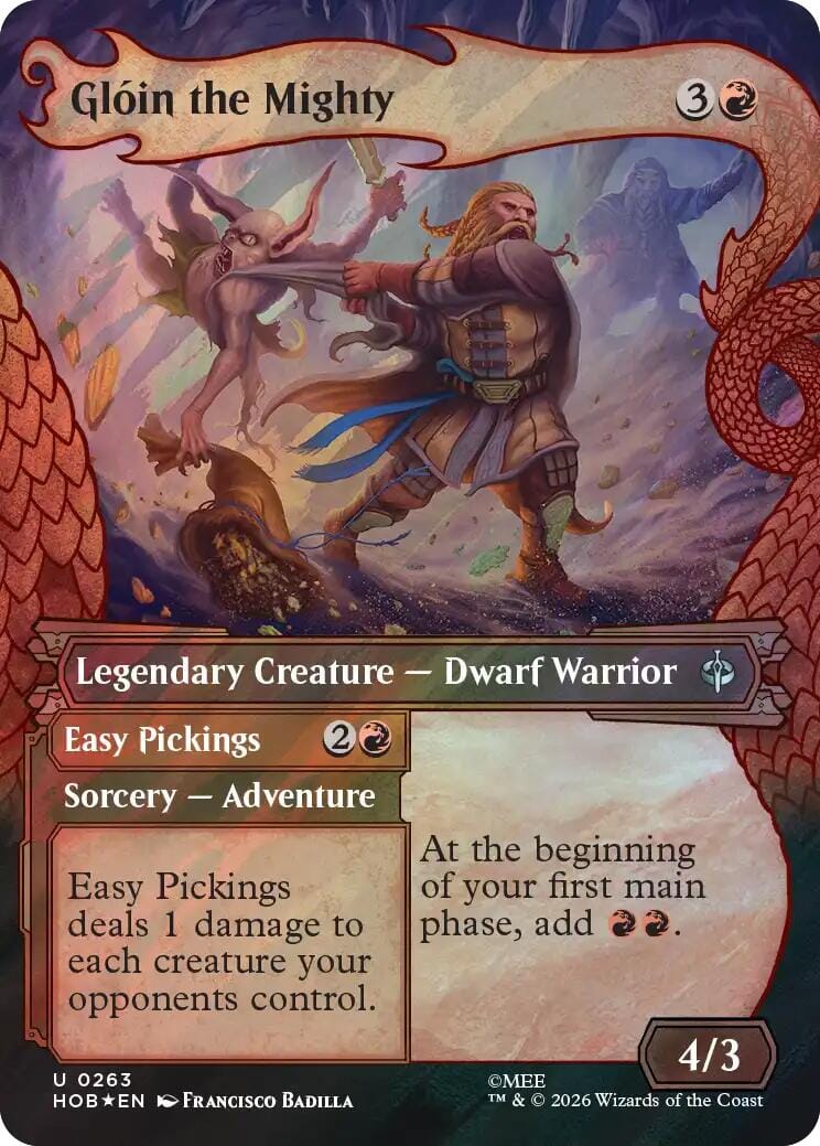 Gloin the Mighty (Showcase) (Surge Foil) [The Hobbit] MTG Single Magic: The Gathering  | Multizone: Comics And Games