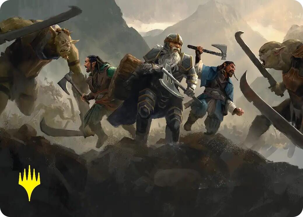 Struggle of Howling Steel Art Card (Gold-Stamped) [The Hobbit Art Series] | Multizone: Comics And Games