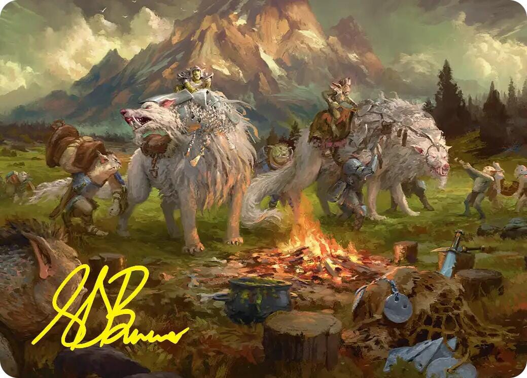 Mount Gundabad Mobilizes Art Card (Gold-Stamped Signature) [The Hobbit Art Series] MTG Single Magic: The Gathering  | Multizone: Comics And Games