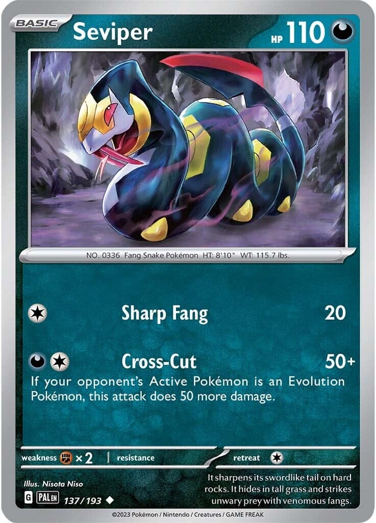 Seviper (137/193) [Scarlet & Violet: Paldea Evolved] Pokemon Single Pokémon  | Multizone: Comics And Games