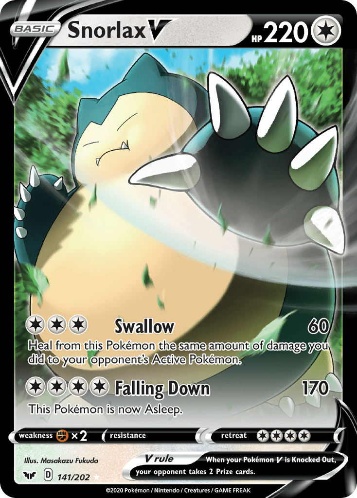 Snorlax V (141/202) [Sword & Shield: Base Set] Pokemon Single Pokémon  | Multizone: Comics And Games