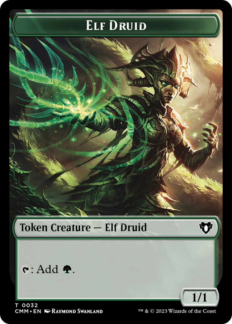 Servo // Elf Druid Double-Sided Token [Commander Masters Tokens] MTG Single Magic: The Gathering  | Multizone: Comics And Games