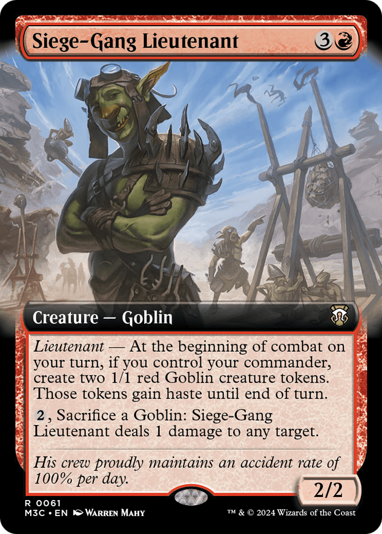 Siege-Gang Lieutenant (Extended Art) (Ripple Foil) [Modern Horizons 3 Commander] | Multizone: Comics And Games