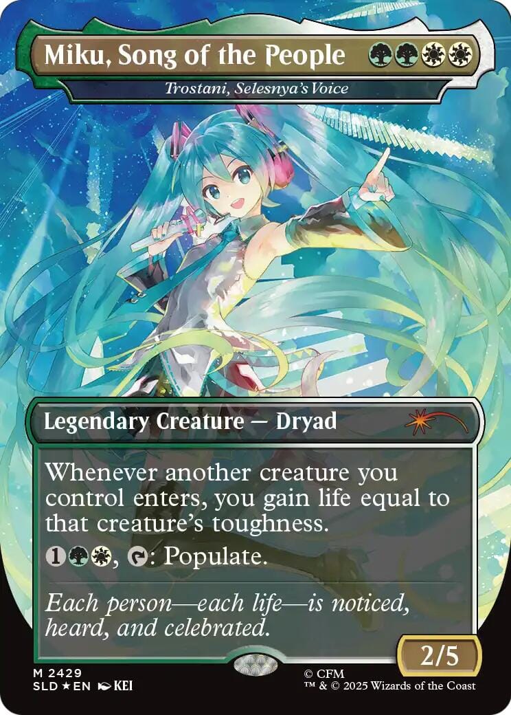 Miku, Song of the People - Trostani, Selesnya's Voice [Secret Lair Drop Series] MTG Single Magic: The Gathering  | Multizone: Comics And Games