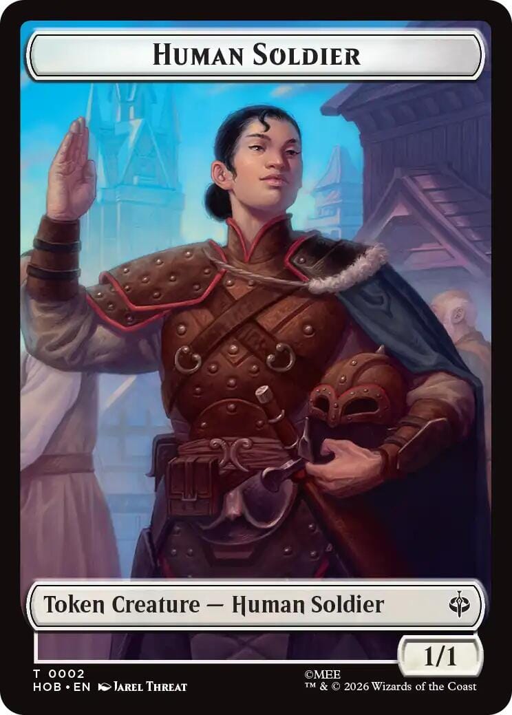Human Soldier // On An Adventure Double-Sided Token [The Hobbit Tokens] MTG Single Magic: The Gathering  | Multizone: Comics And Games