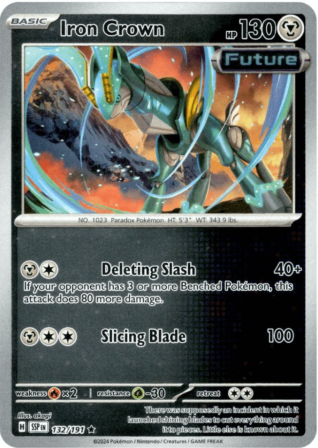Iron Crown (132/191) [Scarlet & Violet: Surging Sparks] Pokemon Single Pokémon  | Multizone: Comics And Games