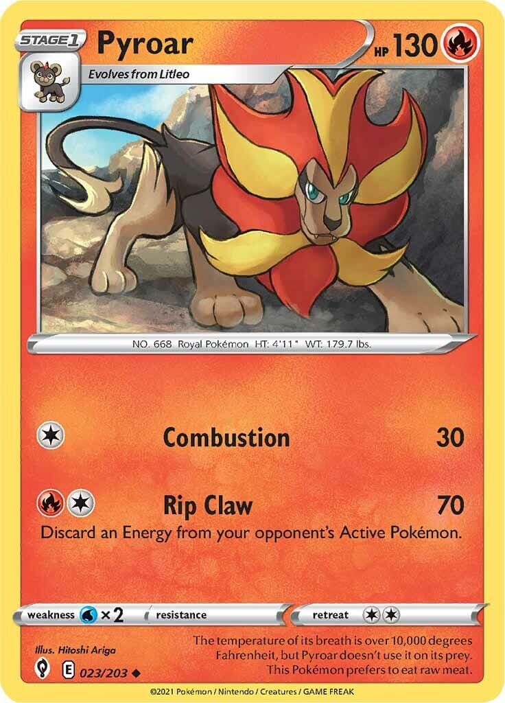 Pyroar (023/203) [Sword & Shield: Evolving Skies] Pokemon Single Pokémon  | Multizone: Comics And Games