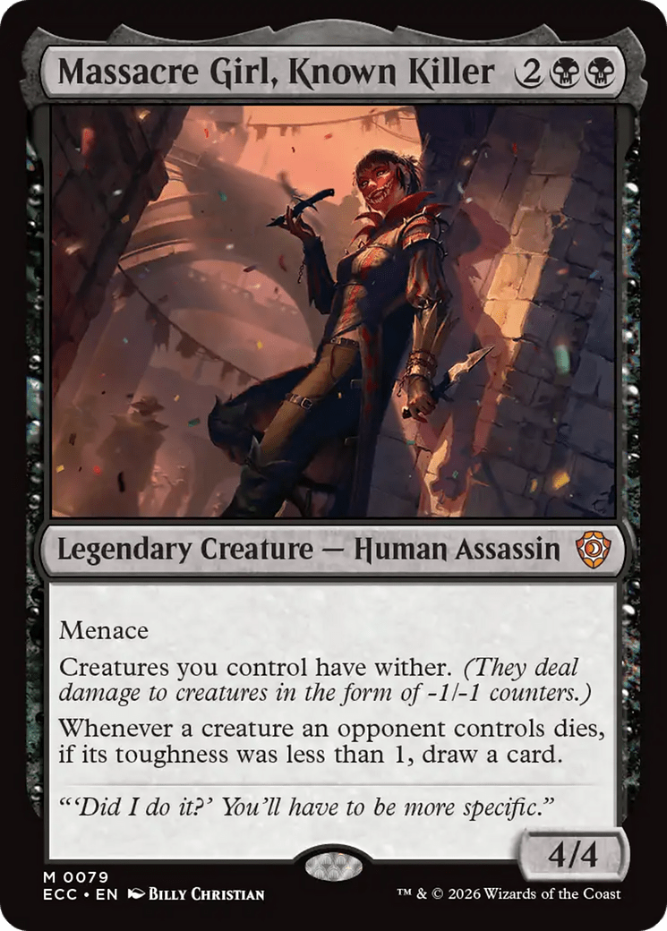 Massacre Girl, Known Killer [Lorwyn Eclipsed Commander] MTG Single Magic: The Gathering  | Multizone: Comics And Games