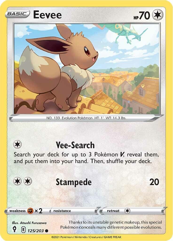 Eevee (125/203) [Sword & Shield: Evolving Skies] Pokemon Single Pokémon  | Multizone: Comics And Games