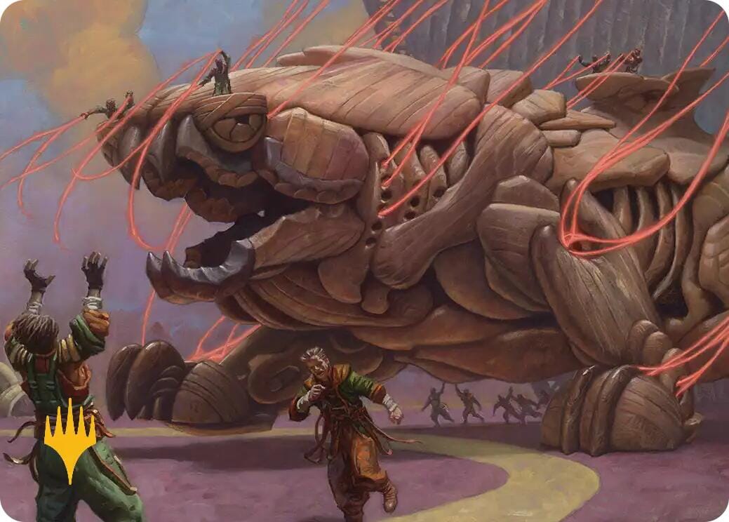 Craterclaw Colossus Art Card (Gold-Stamped) [Reality Fracture Art Series] MTG Single Magic: The Gathering  | Multizone: Comics And Games