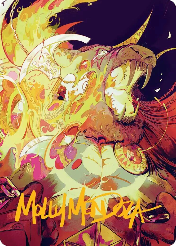 Ajani's Anguish Art Card (Gold-Stamped Signature) [Reality Fracture Art Series] MTG Single Magic: The Gathering  | Multizone: Comics And Games