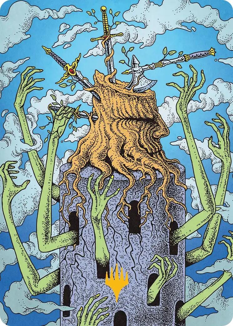 Flourishing Grapple Art Card (Gold-Stamped) [Reality Fracture Art Series] MTG Single Magic: The Gathering  | Multizone: Comics And Games