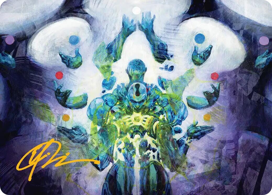 Avatar of Burgeoning Echoes Art Card (Gold-Stamped Signature) [Reality Fracture Art Series] MTG Single Magic: The Gathering  | Multizone: Comics And Games
