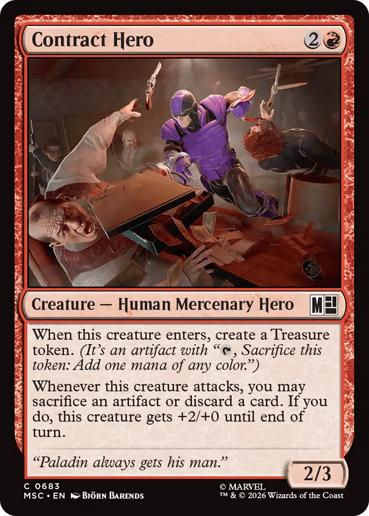Contract Hero [Marvel Super Heroes Commander] MTG Single Magic: The Gathering  | Multizone: Comics And Games