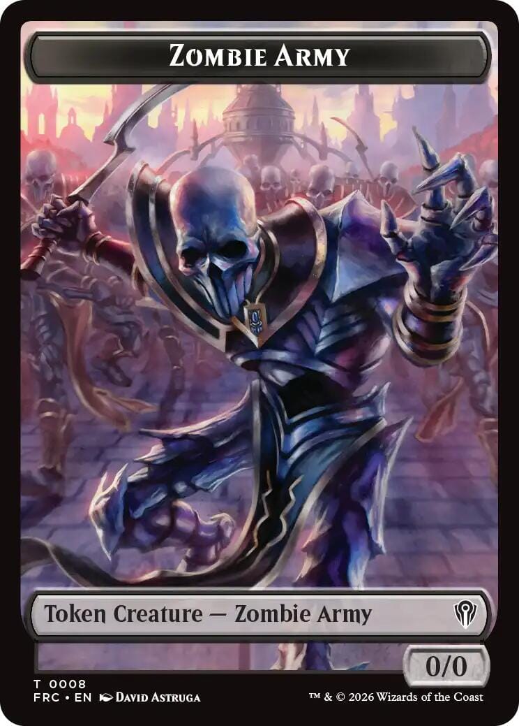 Zombie Army // Goblin Double-Sided Token [Reality Fracture Commander Tokens] MTG Single Magic: The Gathering  | Multizone: Comics And Games
