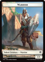 Warrior // Shark Double-Sided Token [Reality Fracture Commander Tokens] MTG Single Magic: The Gathering  | Multizone: Comics And Games