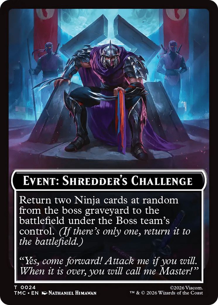 Event: Shredder's Challenge [Teenage Mutant Ninja Turtles Commander Tokens] MTG Single Magic: The Gathering  | Multizone: Comics And Games