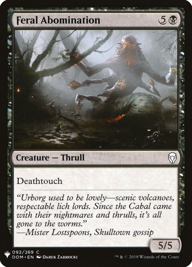 Feral Abomination [Mystery Booster] MTG Single Magic: The Gathering  | Multizone: Comics And Games