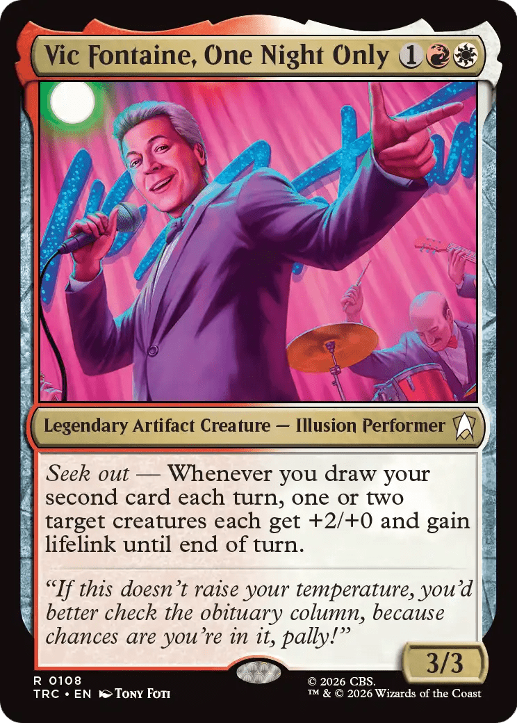 Vic Fontaine, One Night Only (Surge Foil) [Star Trek Commander] MTG Single Magic: The Gathering  | Multizone: Comics And Games