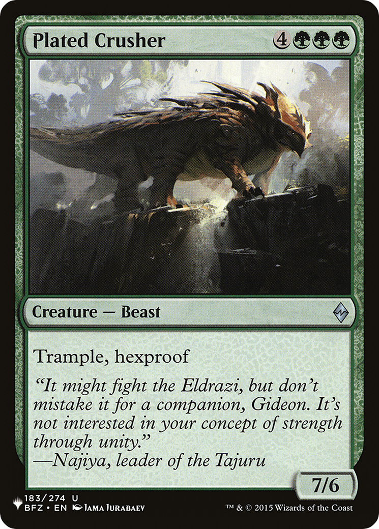 Plated Crusher [The List] MTG Single Magic: The Gathering  | Multizone: Comics And Games