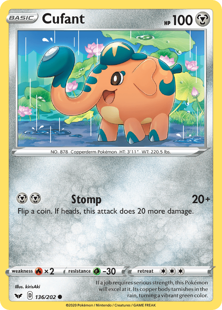 Cufant (136/202) [Sword & Shield: Base Set] Pokemon Single Pokémon  | Multizone: Comics And Games