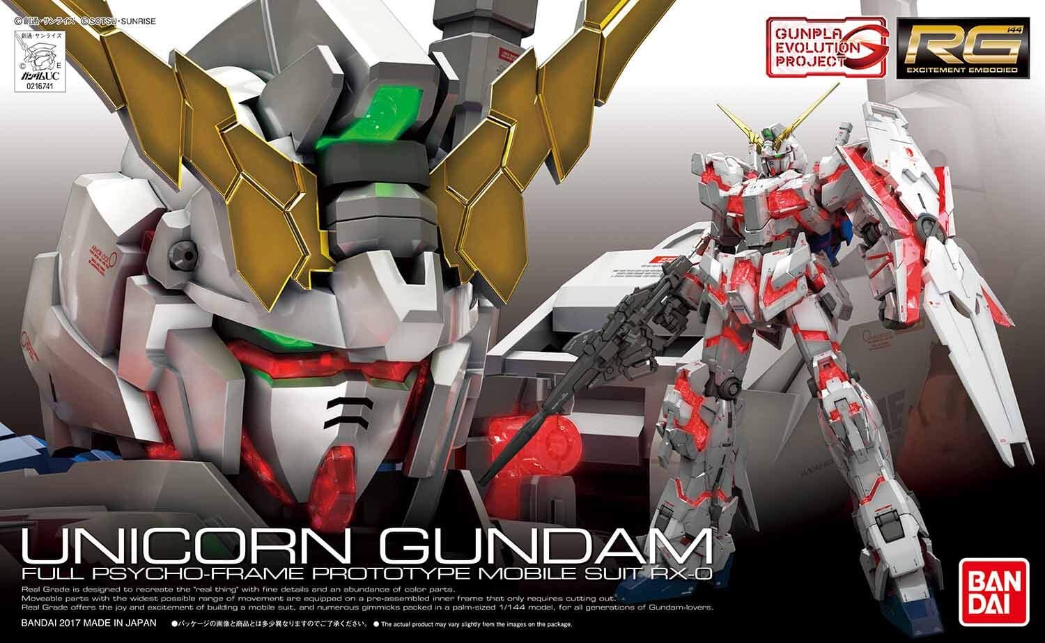 RG 1/144 Unicorn Gundam gunpla Bandai  | Multizone: Comics And Games