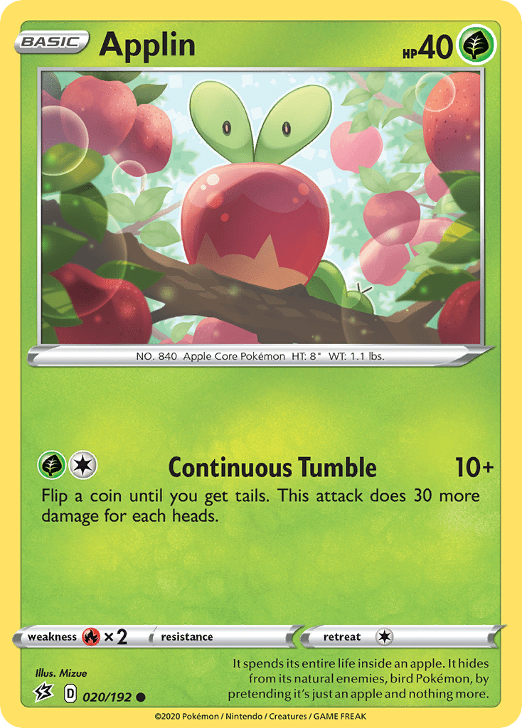Applin (020/192) [Sword & Shield: Rebel Clash] Pokemon Single Pokémon  | Multizone: Comics And Games
