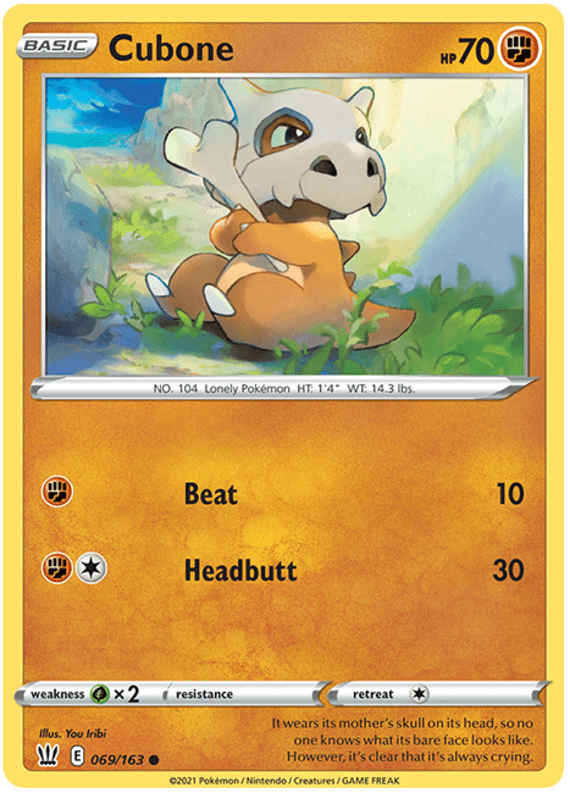 Cubone (069/163) [Sword & Shield: Battle Styles] Pokemon Single Pokémon  | Multizone: Comics And Games