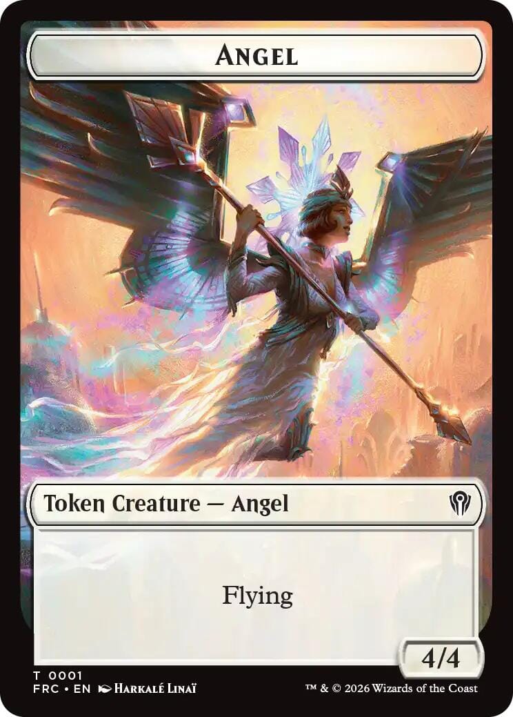 Angel // Myr Double-Sided Token [Reality Fracture Commander Tokens] MTG Single Magic: The Gathering  | Multizone: Comics And Games
