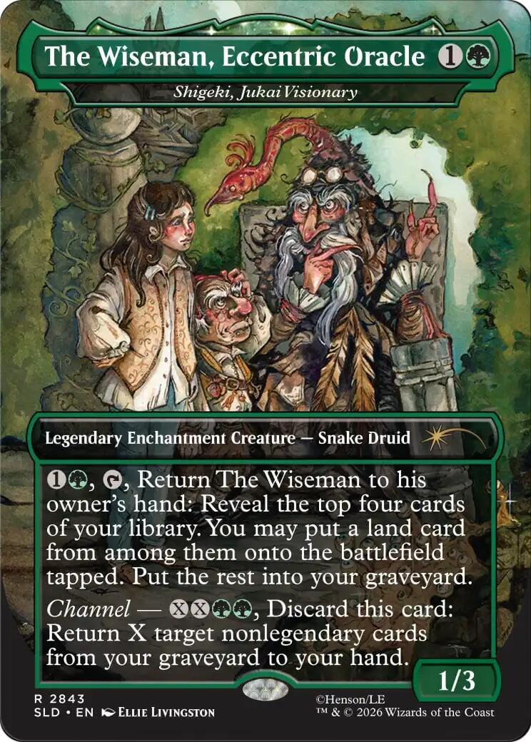 The Wiseman, Eccentric Oracle - Shigeki, Jukai Visionary [Secret Lair Drop Series] MTG Single Magic: The Gathering  | Multizone: Comics And Games