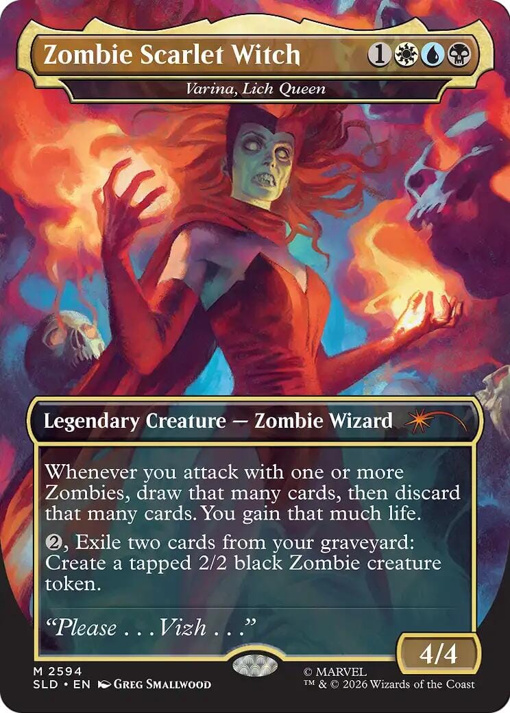 Zombie Scarlet Witch - Varina, Lich Queen [Secret Lair Drop Series] MTG Single Magic: The Gathering  | Multizone: Comics And Games