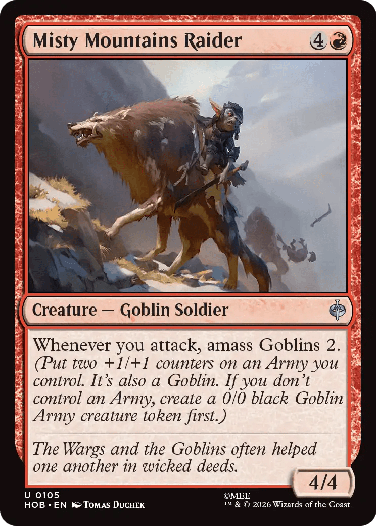 Misty Mountains Raider [The Hobbit] MTG Single Magic: The Gathering  | Multizone: Comics And Games