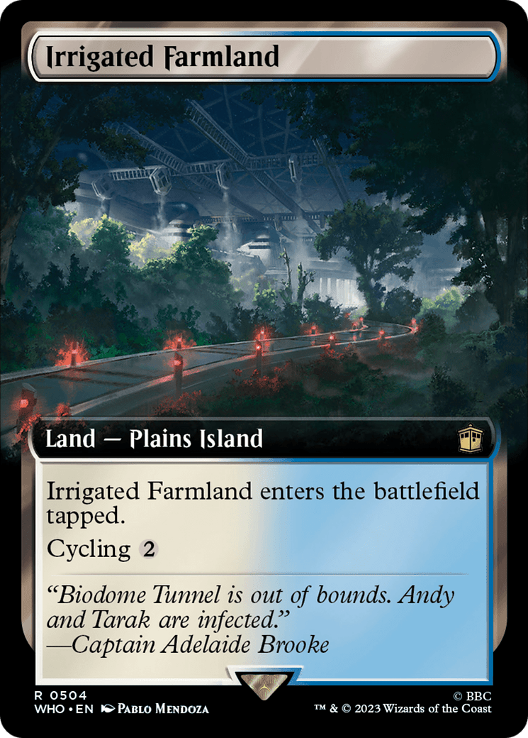 Irrigated Farmland (Extended Art) [Doctor Who] MTG Single Magic: The Gathering  | Multizone: Comics And Games