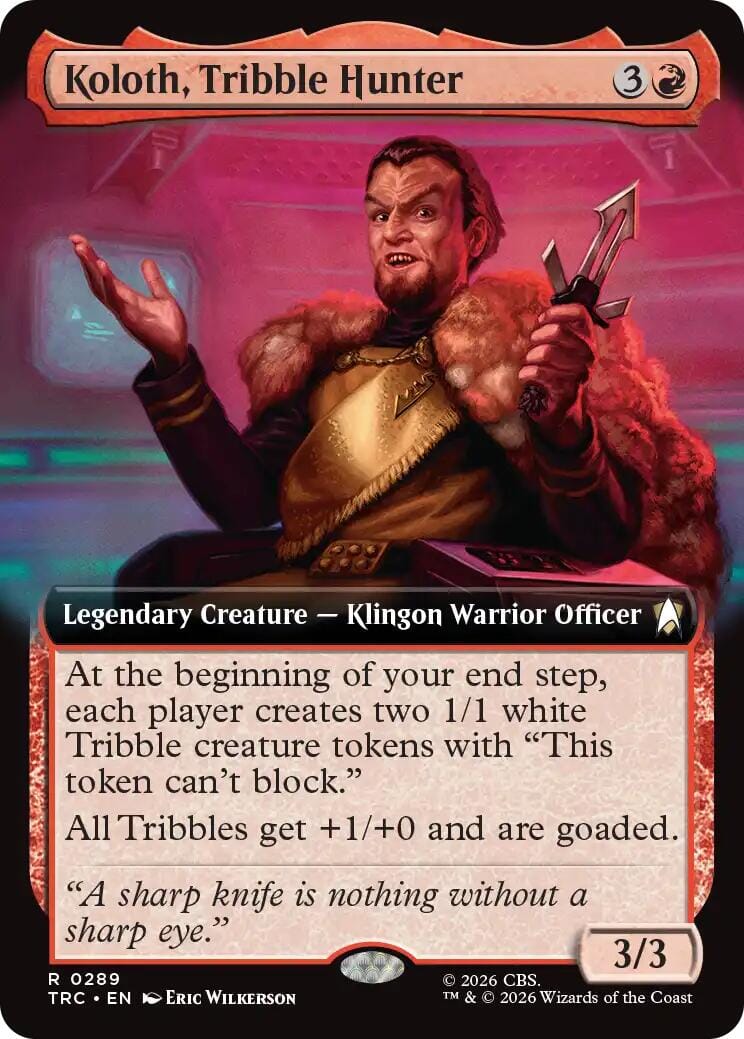 Koloth, Tribble Hunter (Extended Art) [Star Trek Commander] MTG Single Magic: The Gathering  | Multizone: Comics And Games