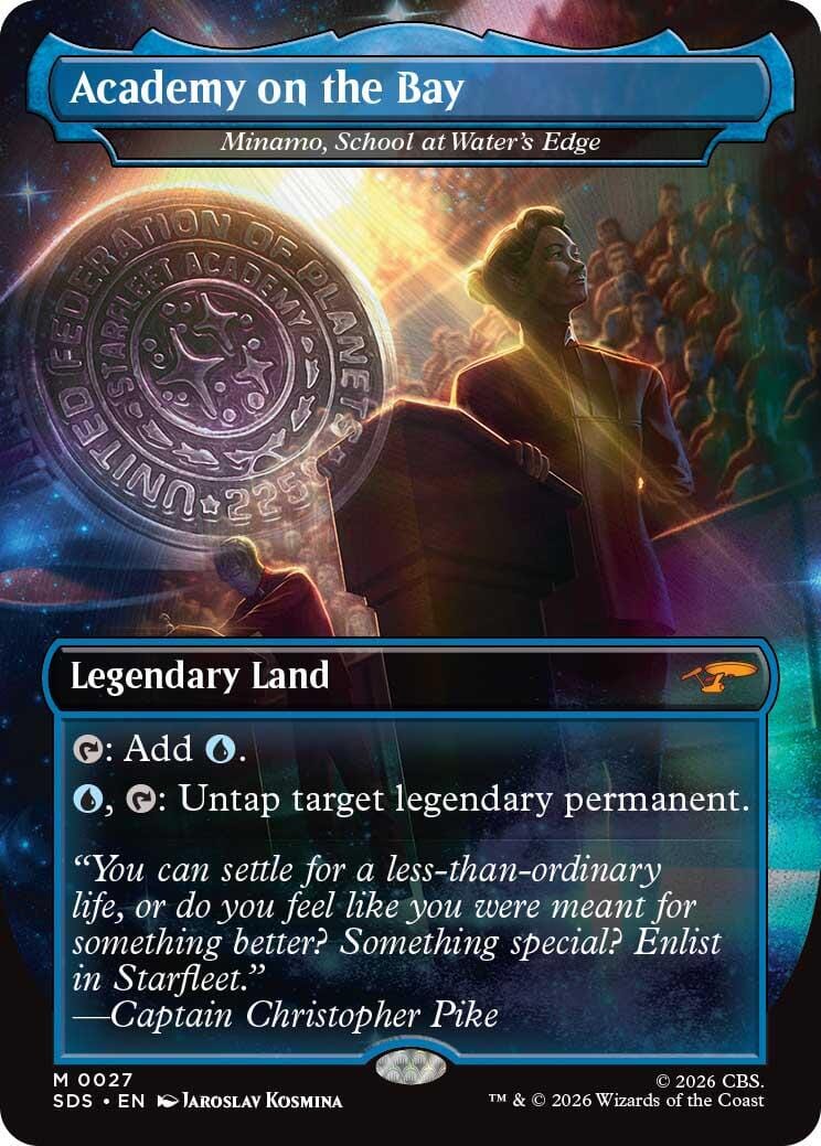 Academy on the Bay - Minamo, School at Water's Edge (Borderless) [Star Trek: Stardates] MTG Single Magic: The Gathering  | Multizone: Comics And Games