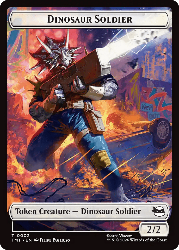 Dinosaur Soldier // Copy Double-Sided Token [Teenage Mutant Ninja Turtles Tokens] MTG Single Magic: The Gathering  | Multizone: Comics And Games