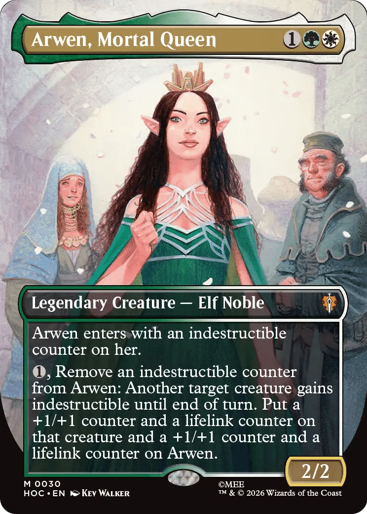 Arwen, Mortal Queen (Borderless) [The Hobbit: Eternal-Legal] MTG Single Magic: The Gathering  | Multizone: Comics And Games