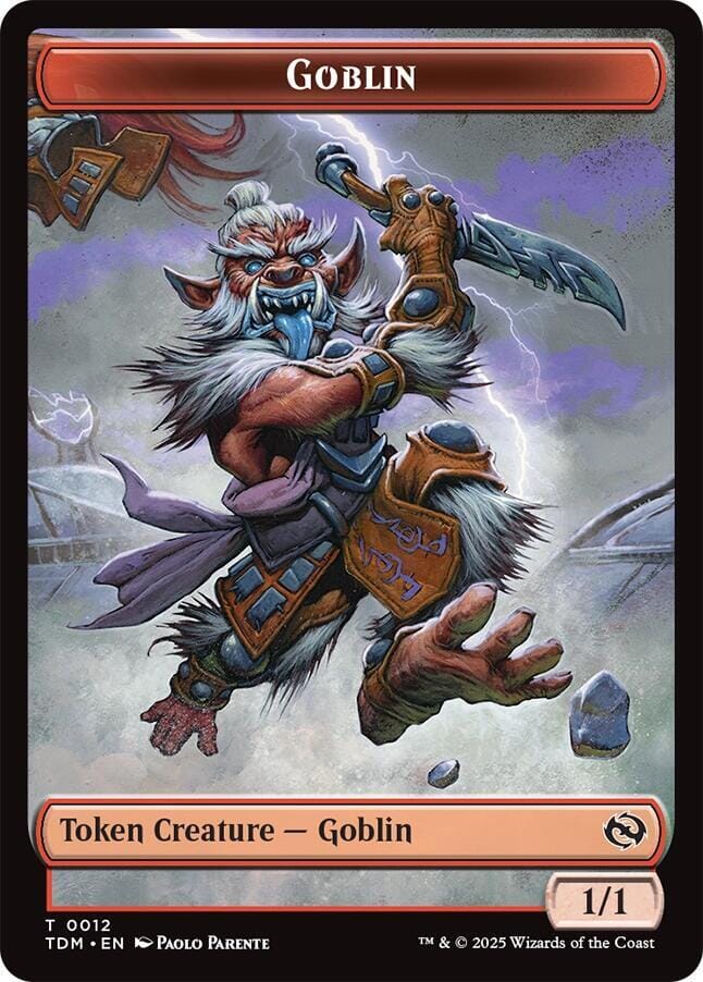 Dog // Goblin Double-Sided Token [Tarkir: Dragonstorm Commander Tokens] MTG Single Magic: The Gathering  | Multizone: Comics And Games