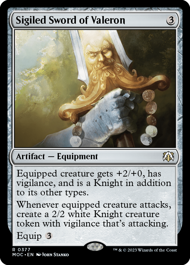 Sigiled Sword of Valeron [March of the Machine Commander] MTG Single Magic: The Gathering  | Multizone: Comics And Games